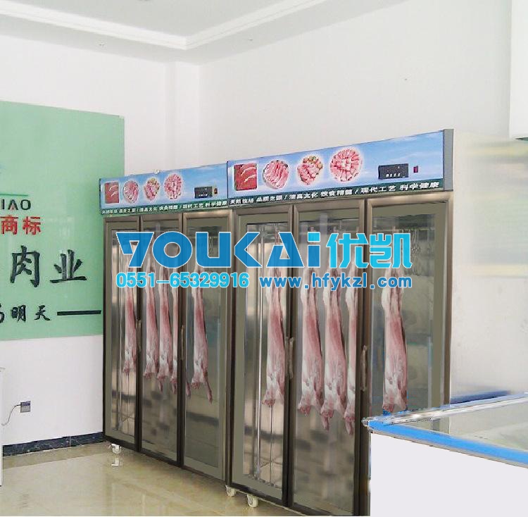 北京挂肉柜玻璃门冷藏保鲜柜案例